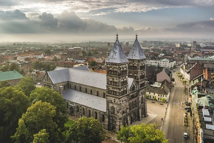 Lund Cathedral in Sweden, the second country on a Hamlet Castle and Sweden day tour