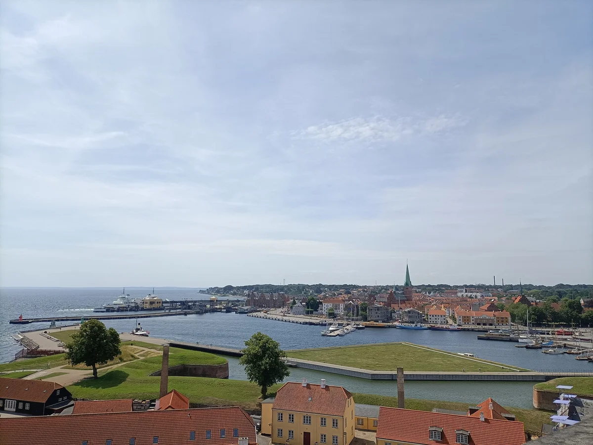 Helsingør harbour seen from Kronborg, a view among the things to do in Helsingør
