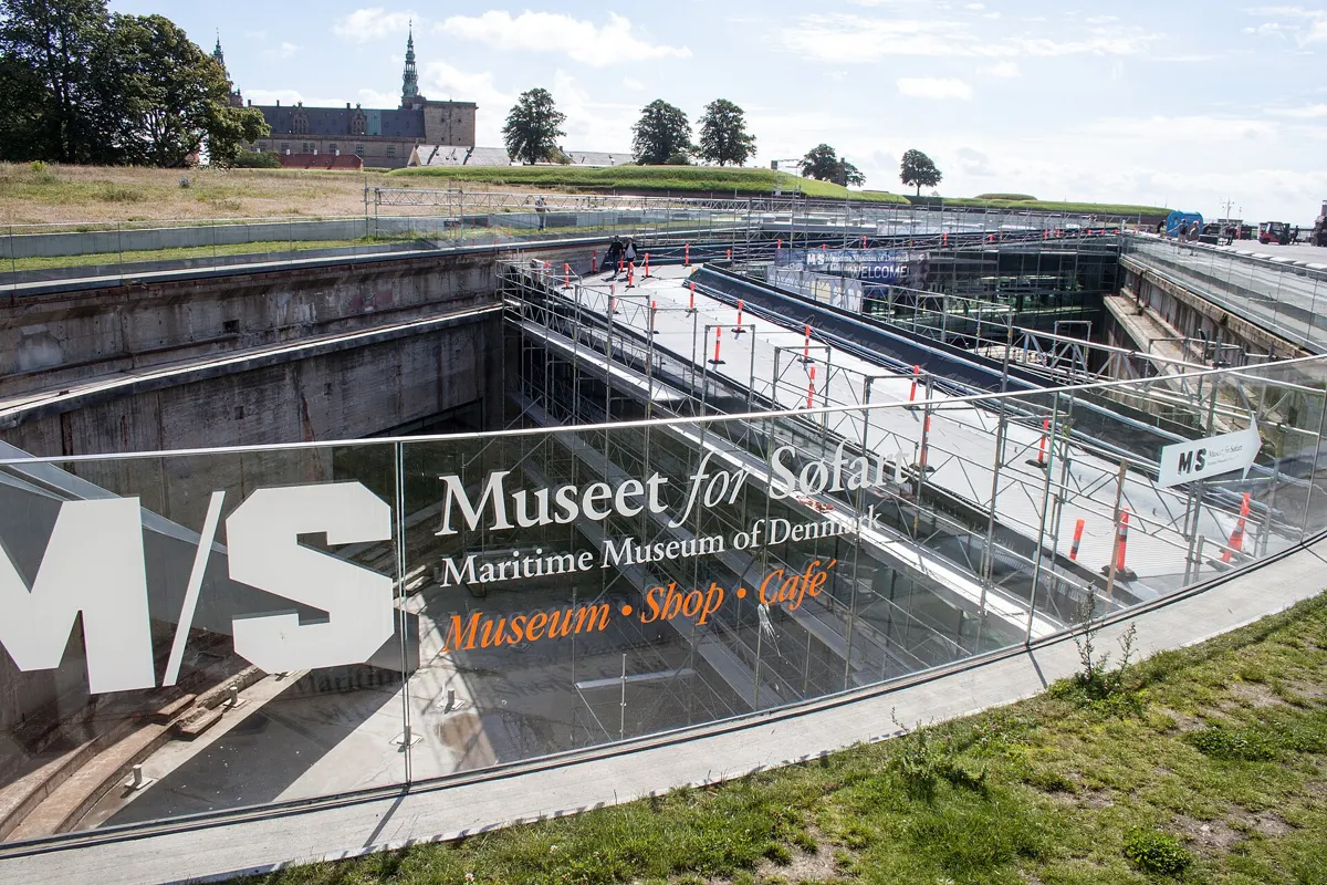 The M/S Maritime Museum beside Kronborg on a Helsingør city tour